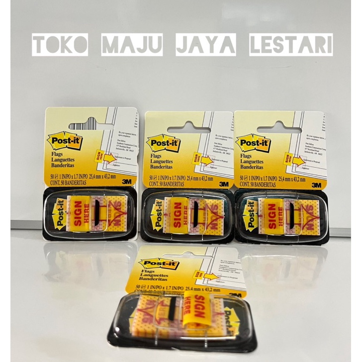 

BERLIMPAH DISKON PostIt Sign Here 3M Besar isi 5 pcs