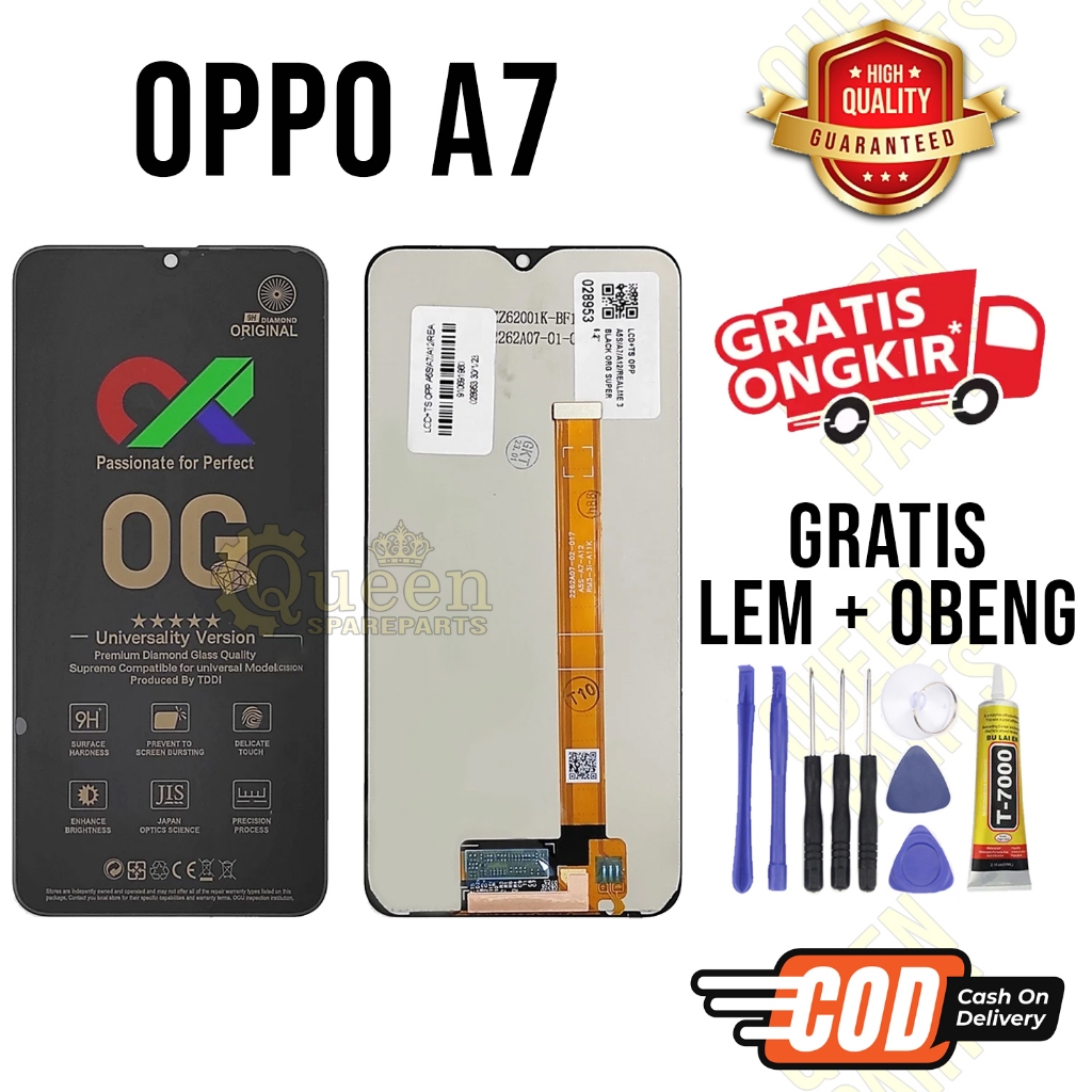 Lcd Touchscreen OPPO A7 Original OEM Lcd OPPO A7 Fullset GRATIS LEM OBENG