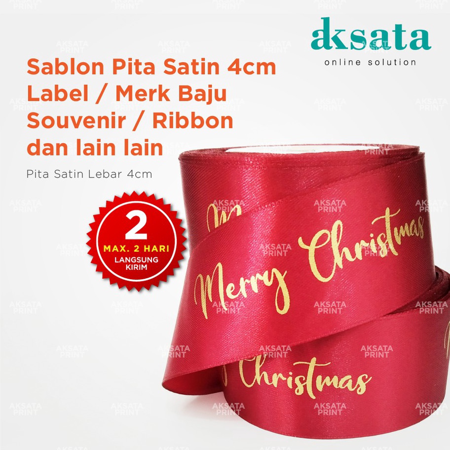 

PROMO FLASH Pita Hampers Pita Kado CookiesDessert Box Label Baju Label Hijab Label Masker Pita Satin Grosgrain 4cm