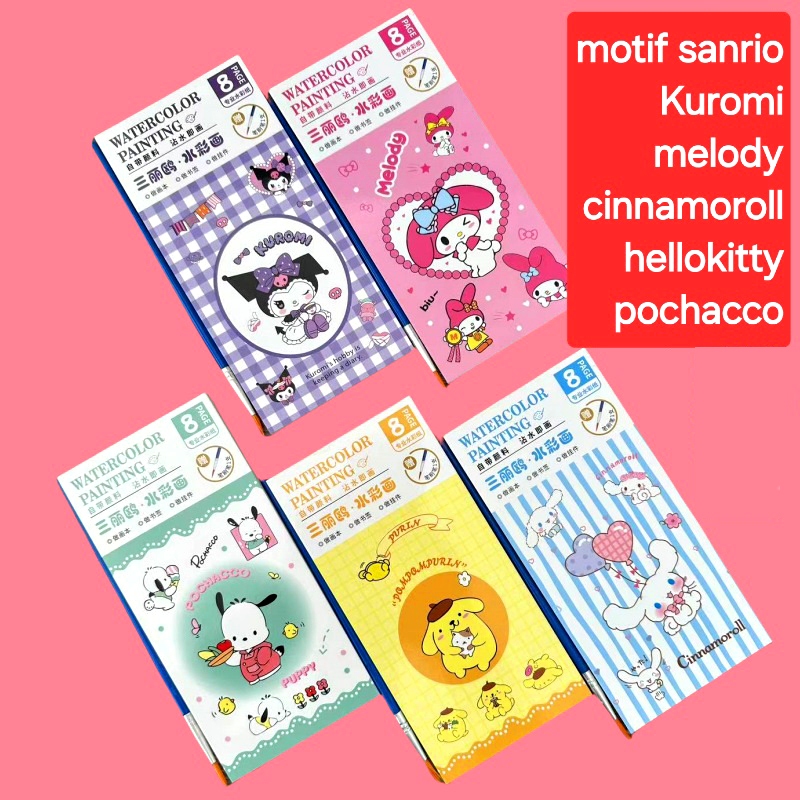 

MIC (35PC = 1KG) PB 054 1 SET PAKET LUKIS PAKET MELUKIS ANAK PGS MEWARNA-WARNAI COLORING SANRIO CHINAMOROLL MELODY KUROMI POMPOMPURIN POCHACCO