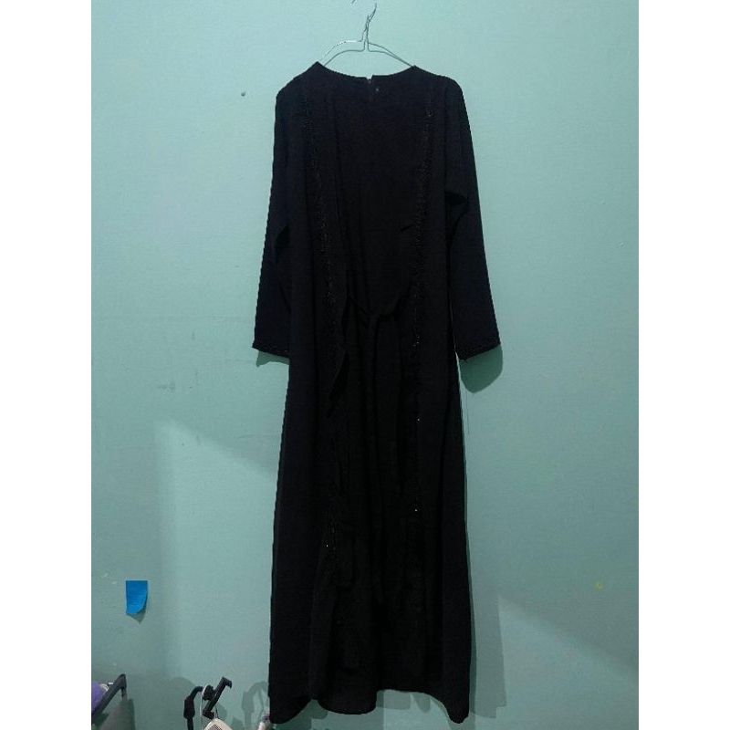 preloved gamis abaya hitam size S