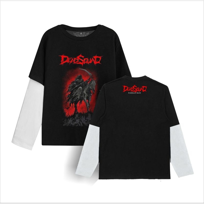 kaos panjang DOUBLE LAYER metal DEADSQUAD original distro | kaos panjang LONG SLEEVE band metal DEAD