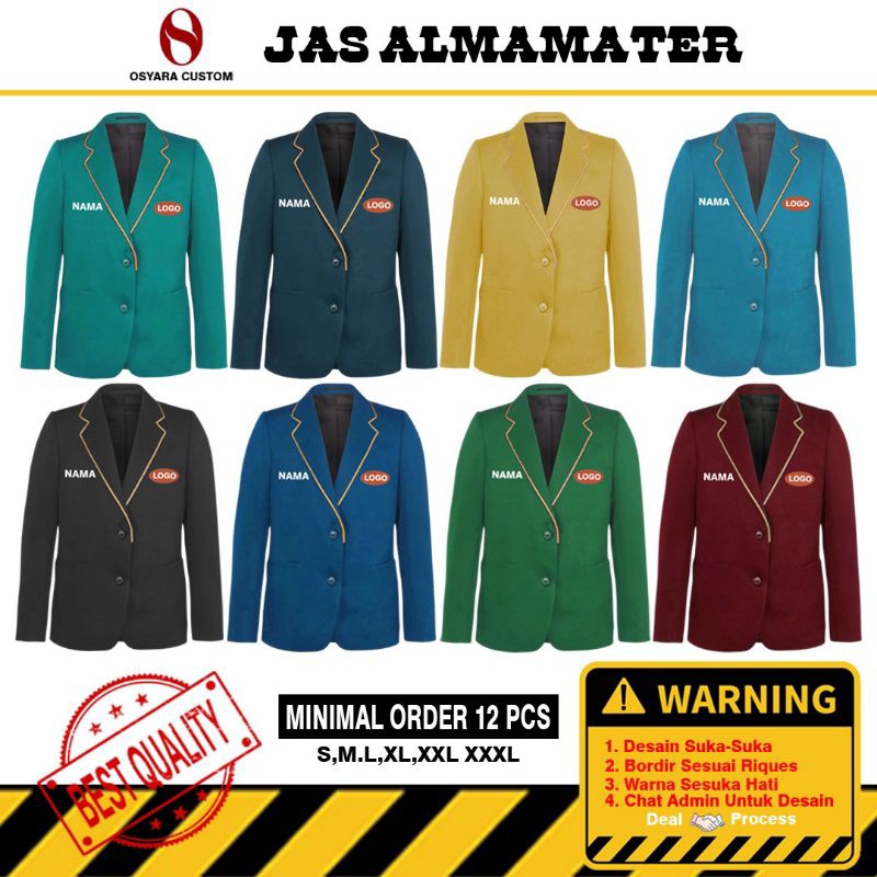 JAS ALMAMATER CUSTOM BORDIR / JAS ALMAMATER OSIS / ALMAMATER YAYASAN / ALMAMATER BORDIR / ALMAMATER 