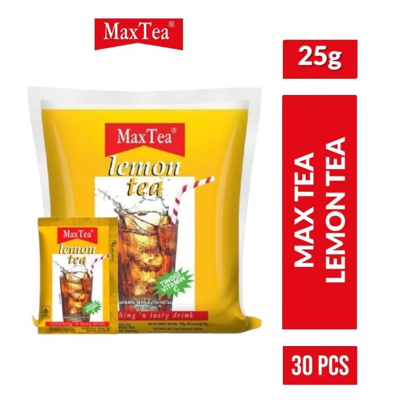 

MAX TEA Lemon Tea Bag 30x25gr / Max Tea Lemon Tea Bag 3 Renceng 30 pcs