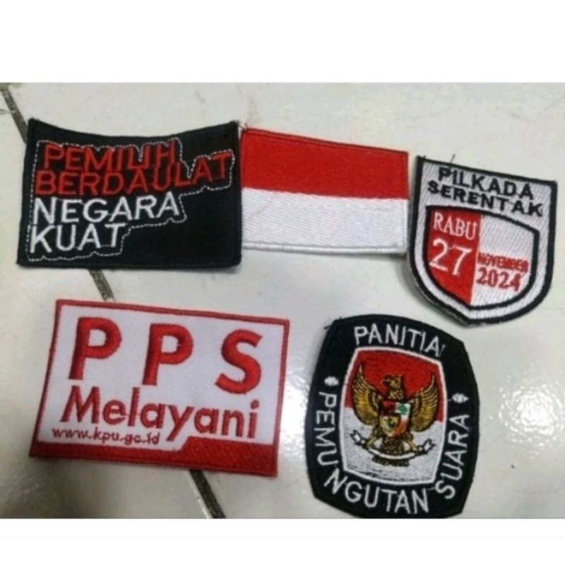 amblem logo bordir pps/ kpu pemilihan pilkada 2024