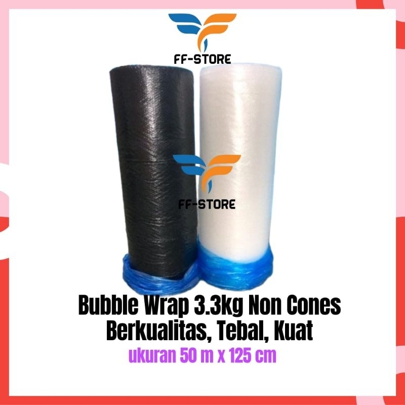 

[Kargo] Bubble Wrap 50m x 125cm Roll Hitam Putih Tebal Gosend Bandung