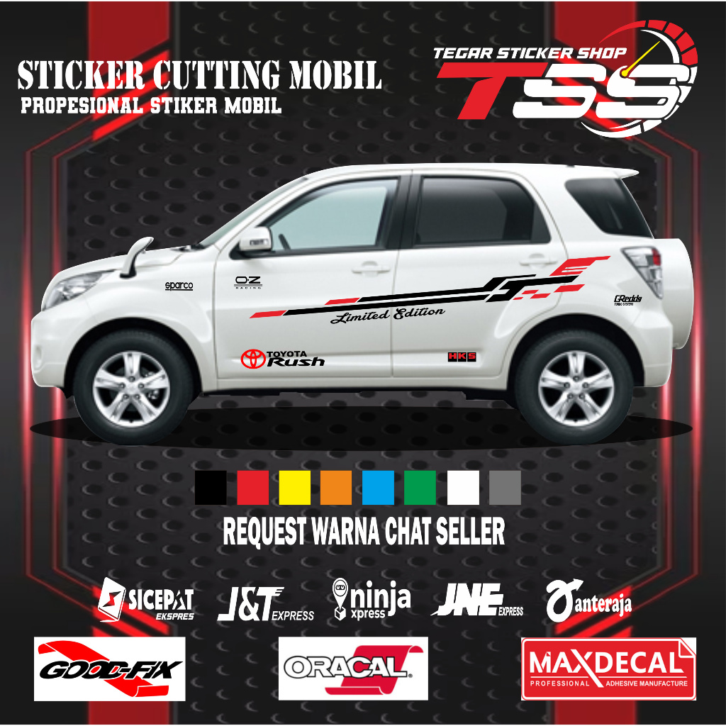 sticker mobil rush sticker mobil toyota rush sticker lis mobil sticker motif variasi body mobil