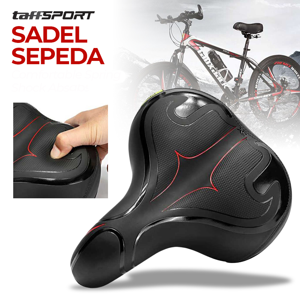 Jok Sadel Sepeda Empuk Lebar Tebal MTB Polygon BMX Saddle Sepeda Comfortable Bike Spring Shock Murah