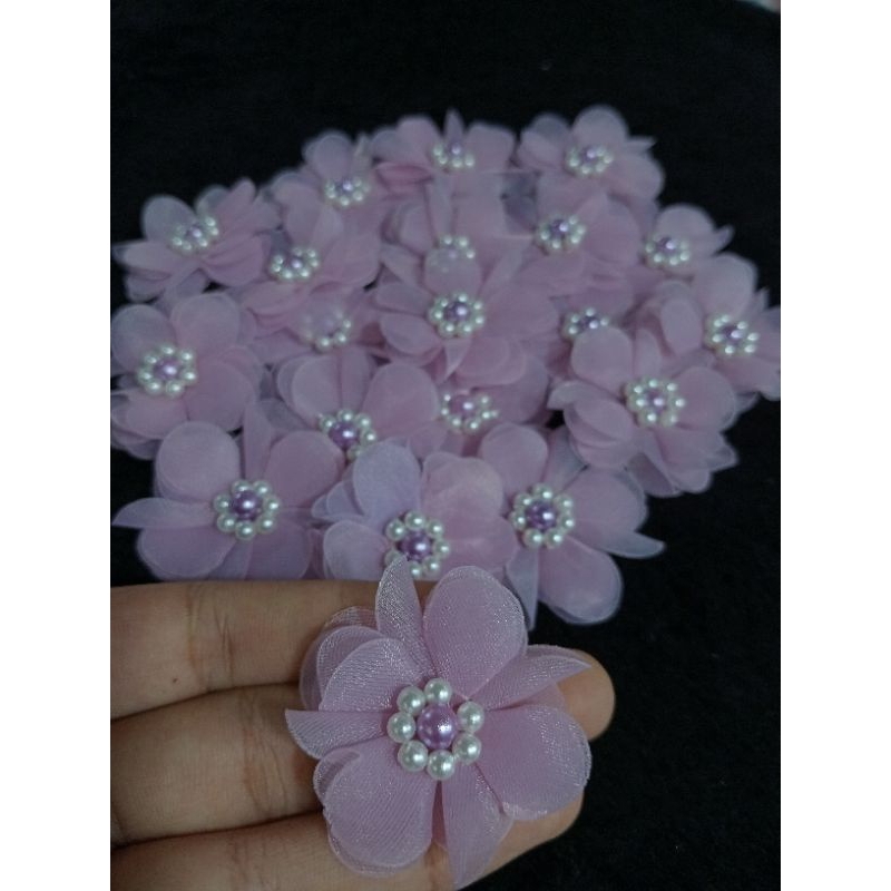 BUNGA 3D ORGANZA/BUNGA SATUAN/BUNGA ORGANZA  SATUAN