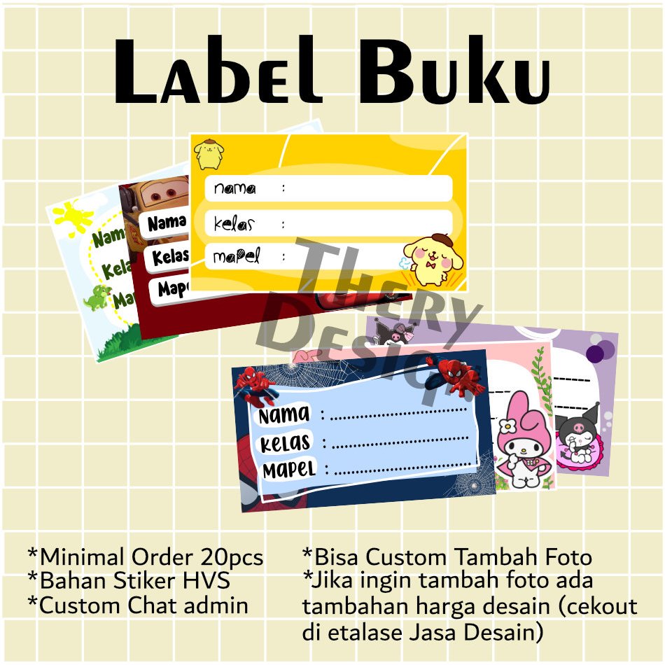 

Stiker Buku Stiker Label Nama Stiker Sampul Buku