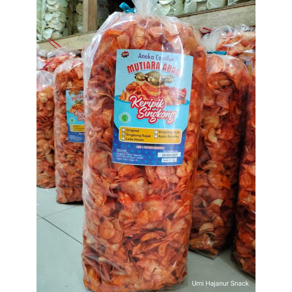 

Keripik Kripik Singkong Lengket Pedas Manis Balado Spesial 1Kg