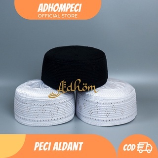 1 pcs Peci Aldant Hitam Putih, Kopiah Songkok Lingkaran Bundar Bulat