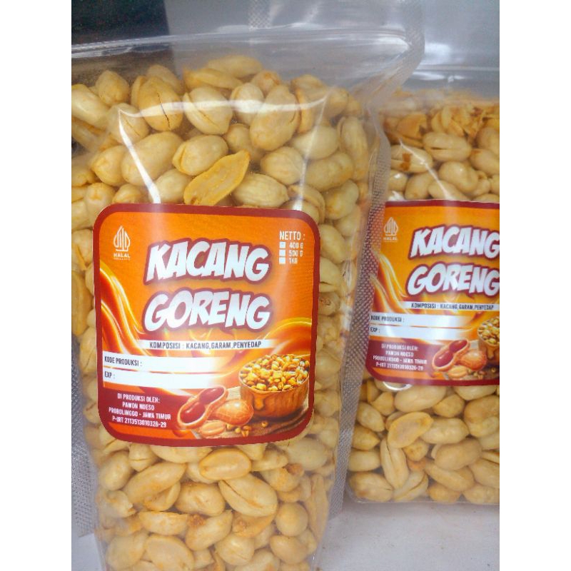 

500 gram kacang goreng jumbo premium asin gurih manis