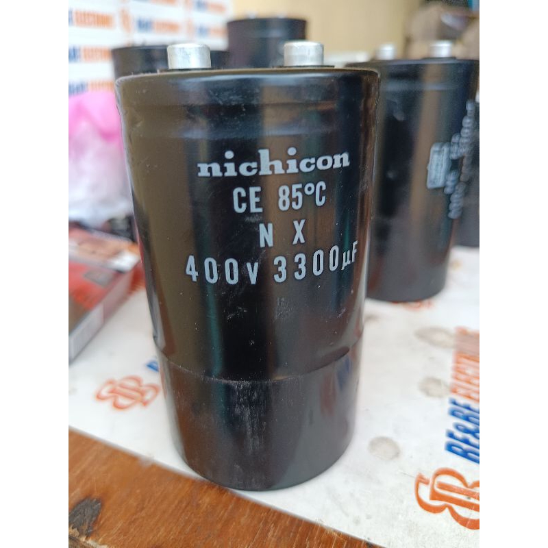 Kapasitor 3300uf 400vdc Elco Nichicon