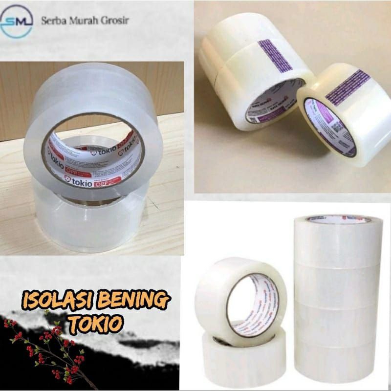 

lakban bening /Lakban isolasi bening/ isolasi bening tokio 48mm x 72 trasparan
