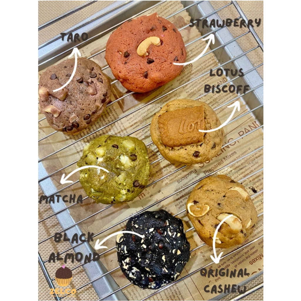 

Zelco - Soft Cookies Full Butter Premium Mix Coklat Lotus Biscoff Matcha Taro Almond Keju Strawberry