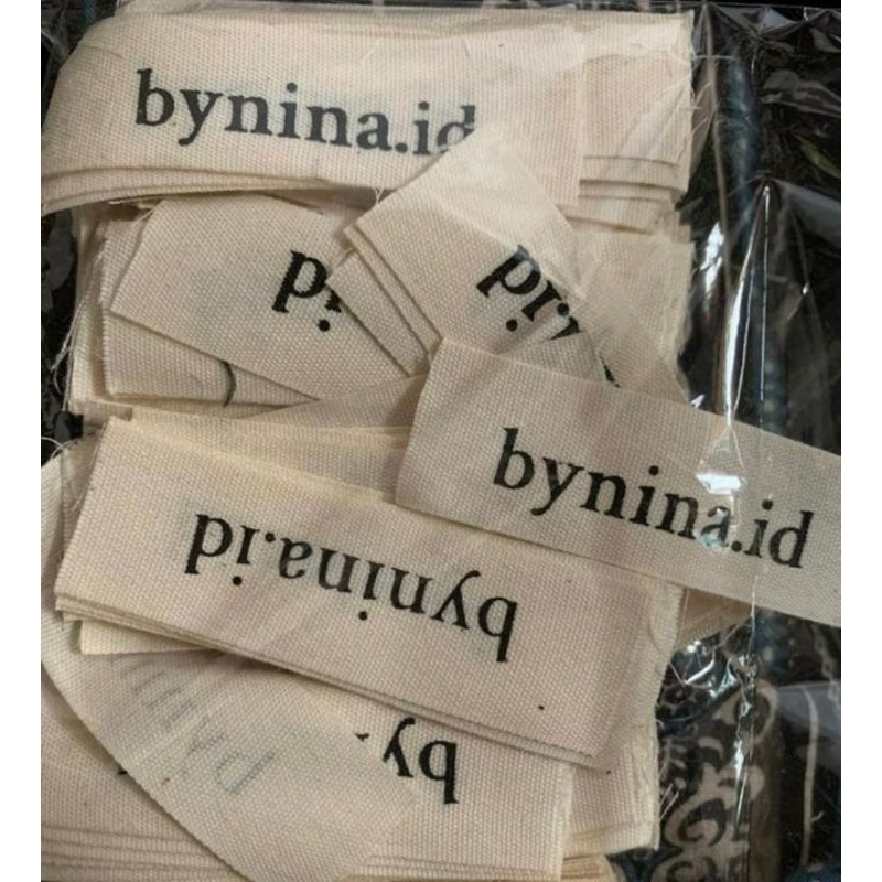 

label pita katun label custom label baju bahan pita katun