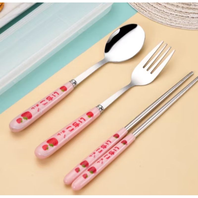 Alat Makan Sendok Garpu Stainless Sendok Set Karakter Anak Sendok Makan Stainless Motif Lucu Sendok 