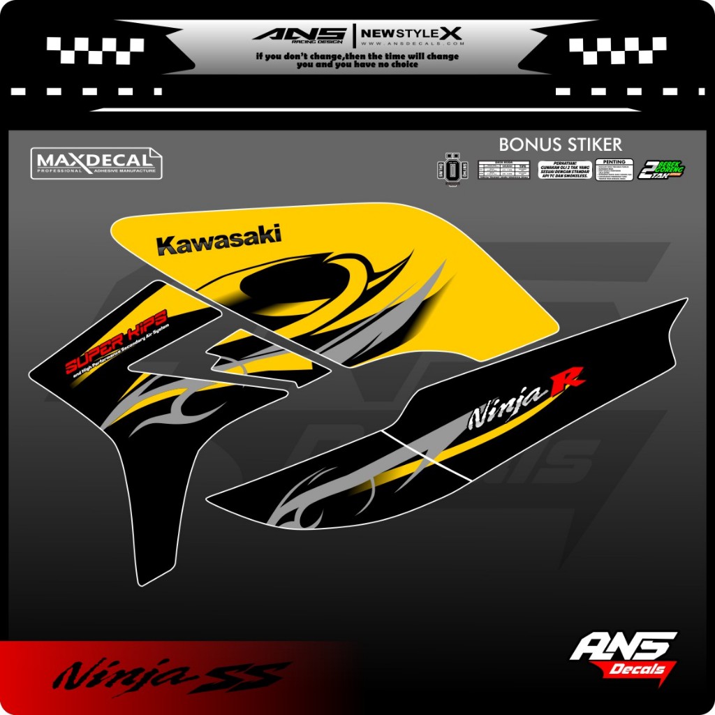 Striping Variasi NINJA SS Transparan Striping Ninja R NINJA SS ORIGINAL STRIPING MOTOR KAWASAKI NINJ
