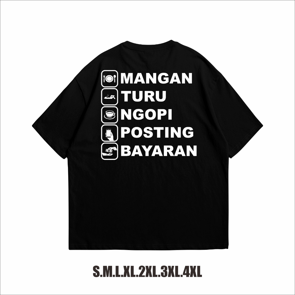 KAOS BAJU KATA IKI URIPKU PIYE URIPMU? MANGAN TURU NGOPI POSTING BAYARAN V2 NEW