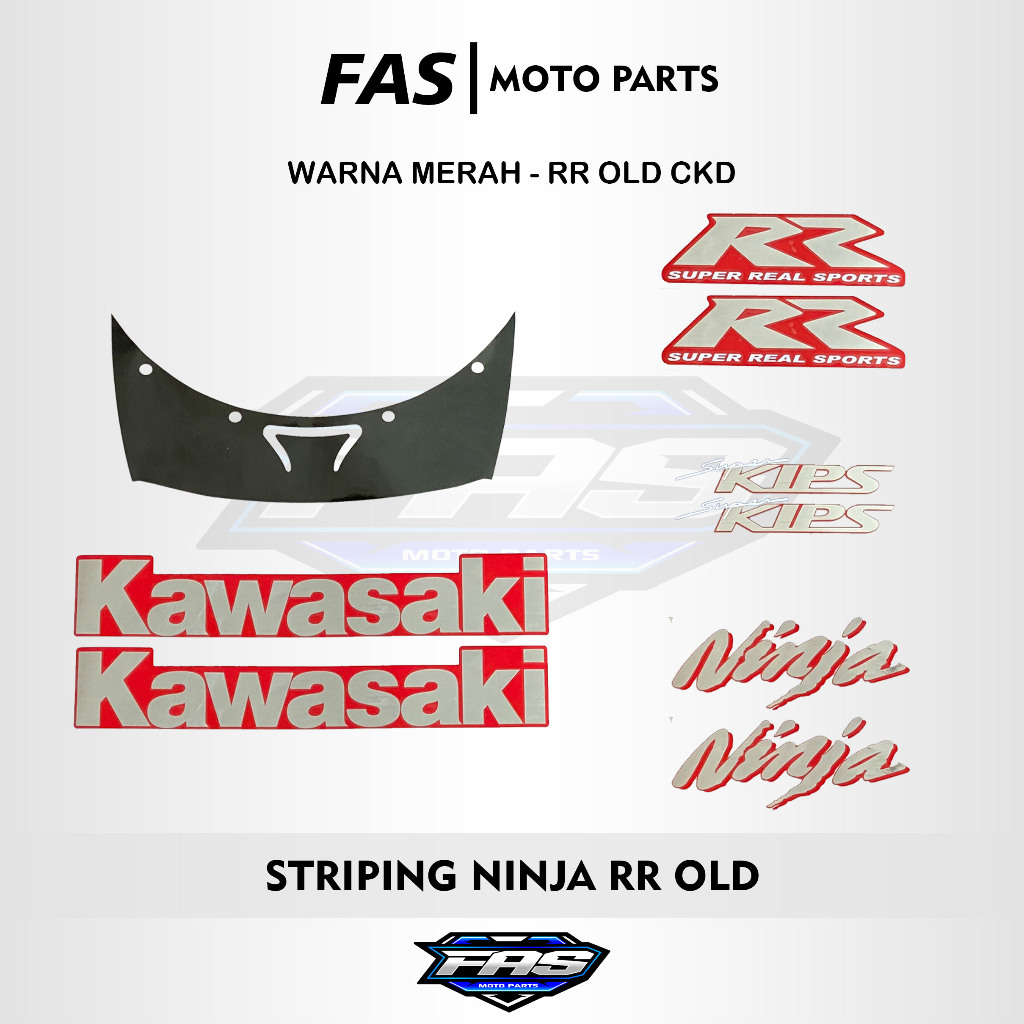 Striping Kawasaki Ninja RR Old Merah Maroon Marun 2008 2009 Oracal Cutting