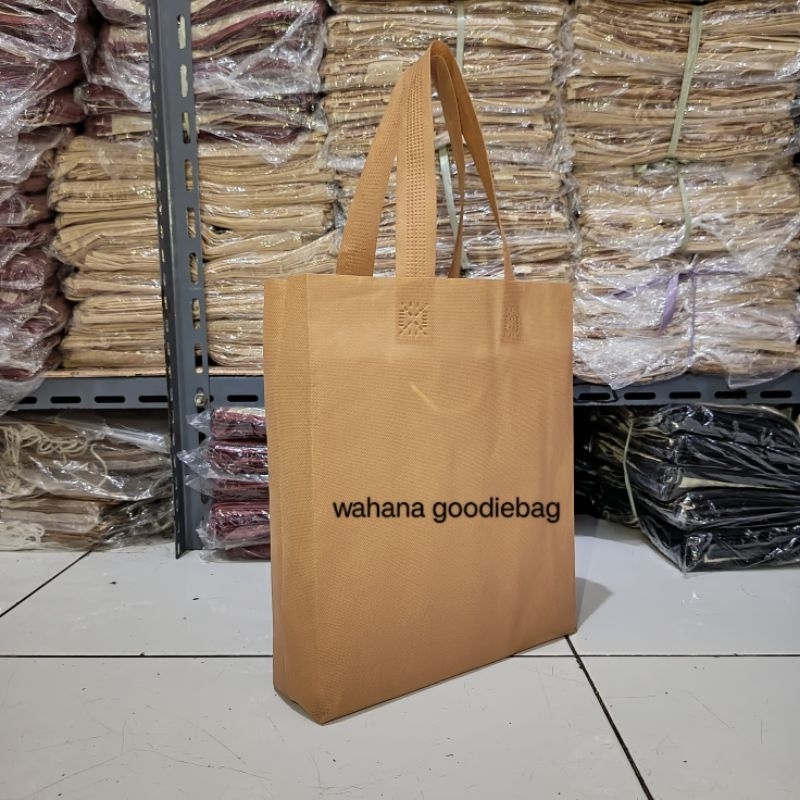

10Lusin Goodie bag (isi 120pcs) Tas Spunbond 25x35x8 Kain 55 Gsm terlaris