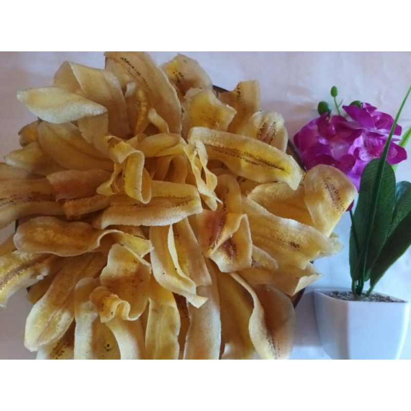 

Keripik pisang Kriuk 1kg rasa original freebuble+kardus