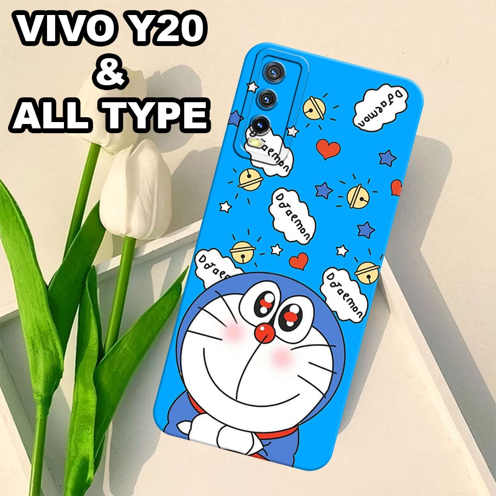G31 - Softcase VIVO Y20 - Bahan karet lentur - Motif DORAEMON - silikon lentur - casing VIVO Y20 202