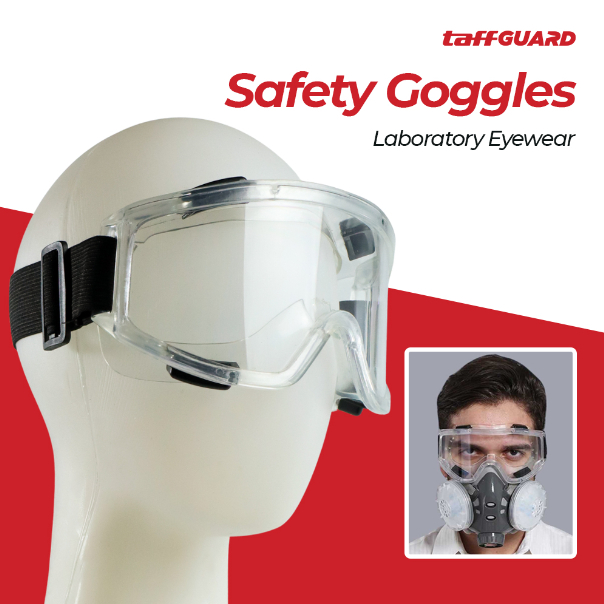 TaffGUARD Kacamata Safety Goggles Work Laboratory Eyewar - Kacamata Kerja Safety 100% ORIGINAL