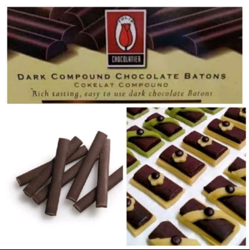 

Tulip Baton Dark Comp chocolate Repack 500gram / Coklat Stik