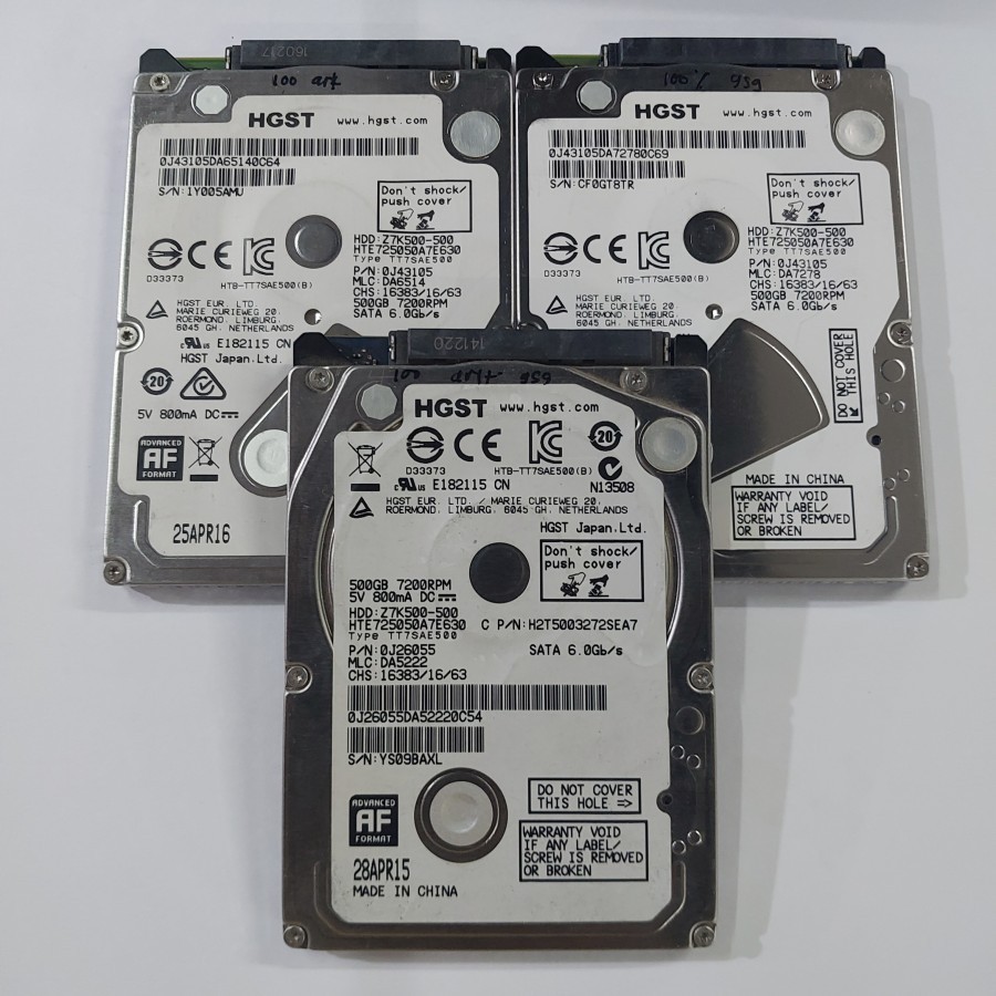 Hardisk laptop 500gb 2.5inch sata HGST 7200Rpm murah