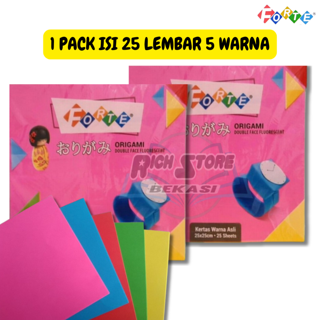 

Kertas Lipat/Kertas Origami Forte 25X25 Cm (1 pack isi 25 lembar)