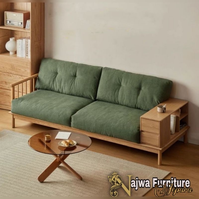 SOFA MINIMALIS MODERN BANGKU JATI MODERN SOFA LONGBEACH SOFA JATI(non meja)