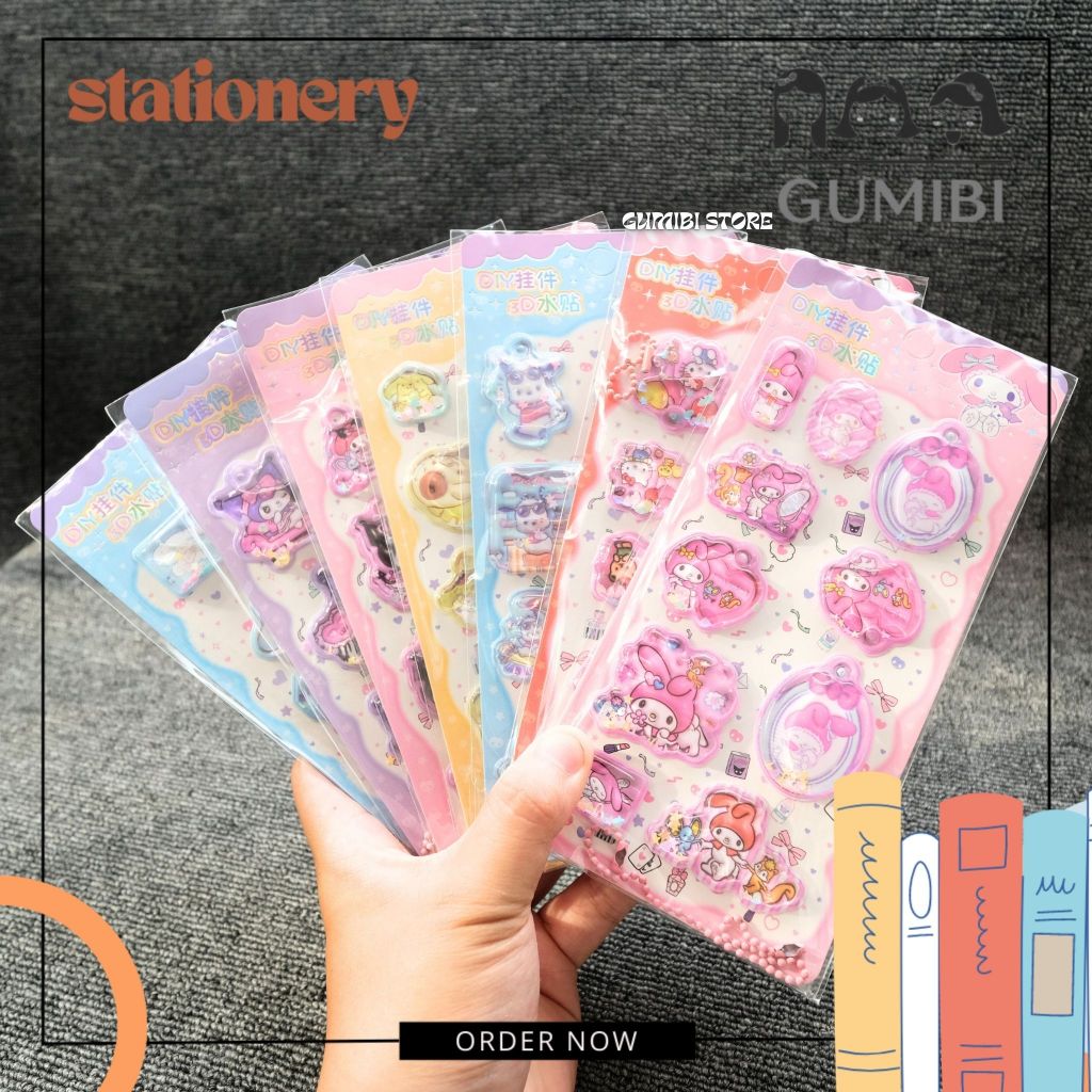 

STIKER SANRIO TIMBUL AIR STIKER TEMPEL GLITTER AIR SANRIO STIKER AIR SEAL WATER SANRIO GLITTER GUMIBI STORE