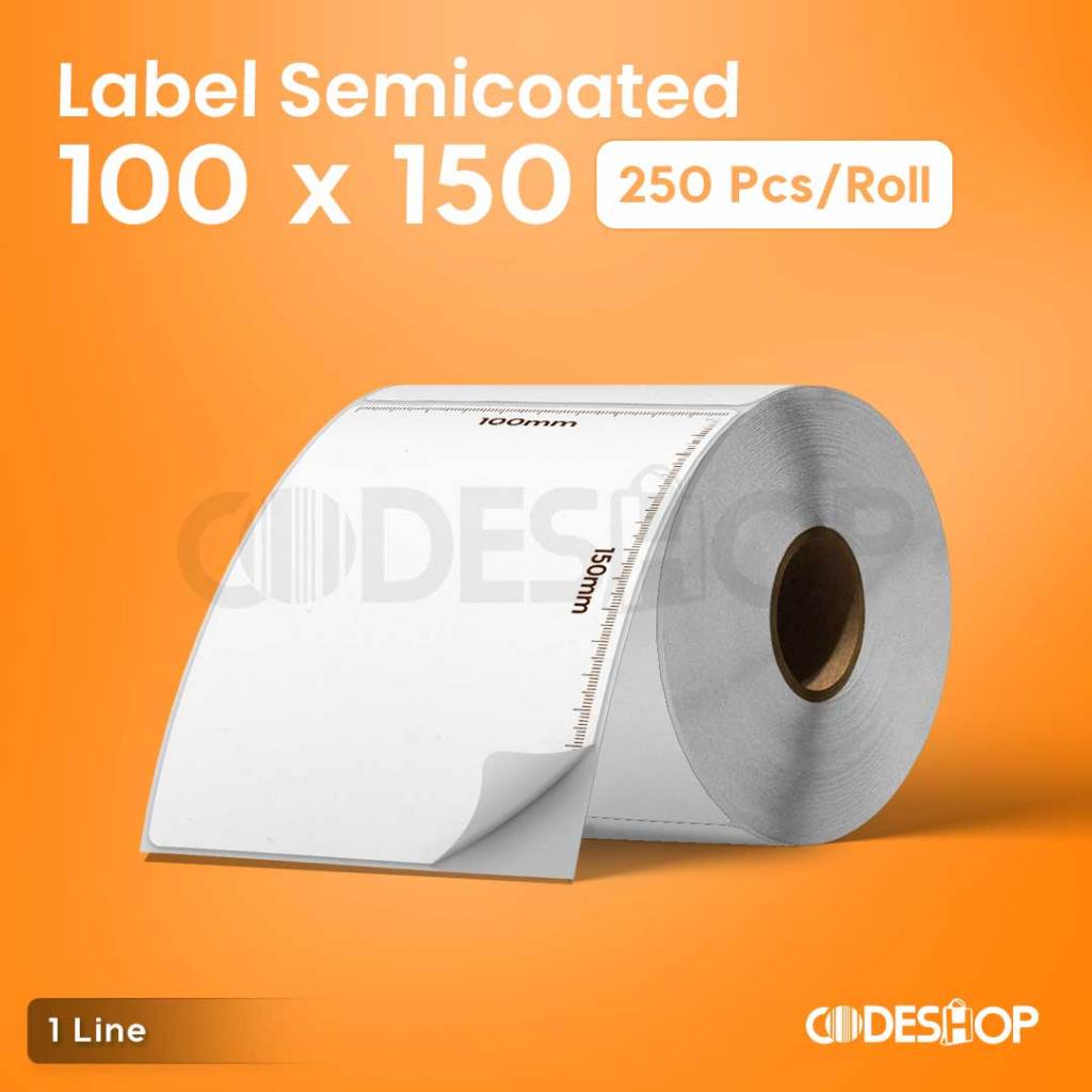 

Stiker Label Semicoated 100x150 mm 1 Line isi 250 Pcs Gap Perforasi
