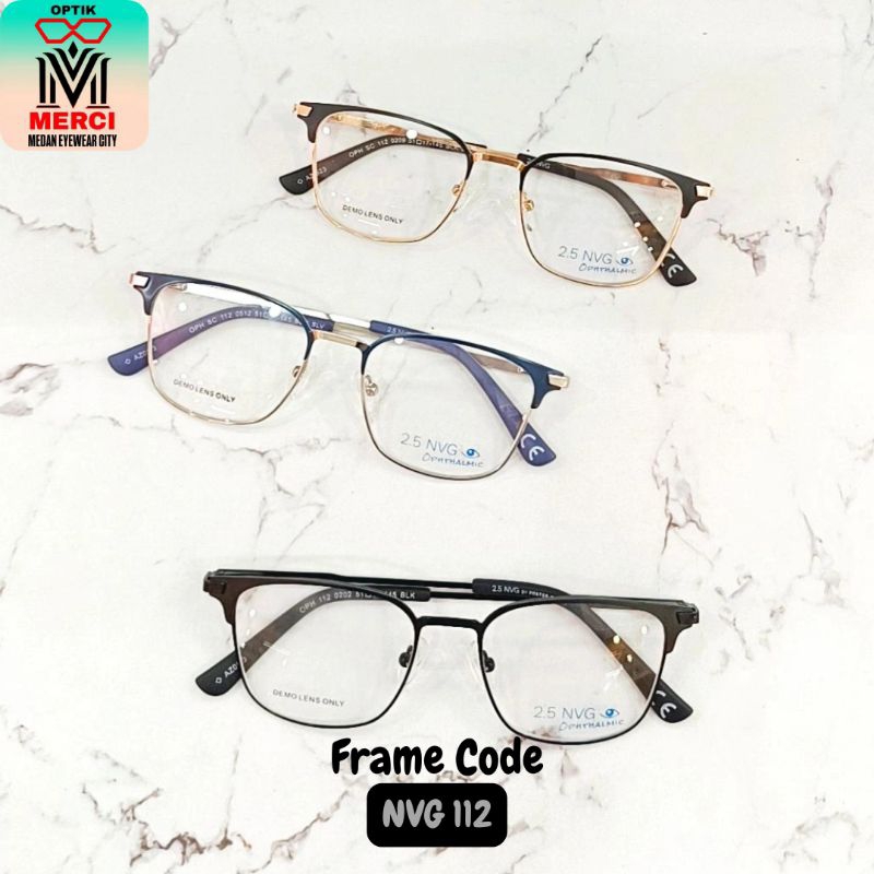 Kacamata Cowok Cewek NVG Kode Frame 112