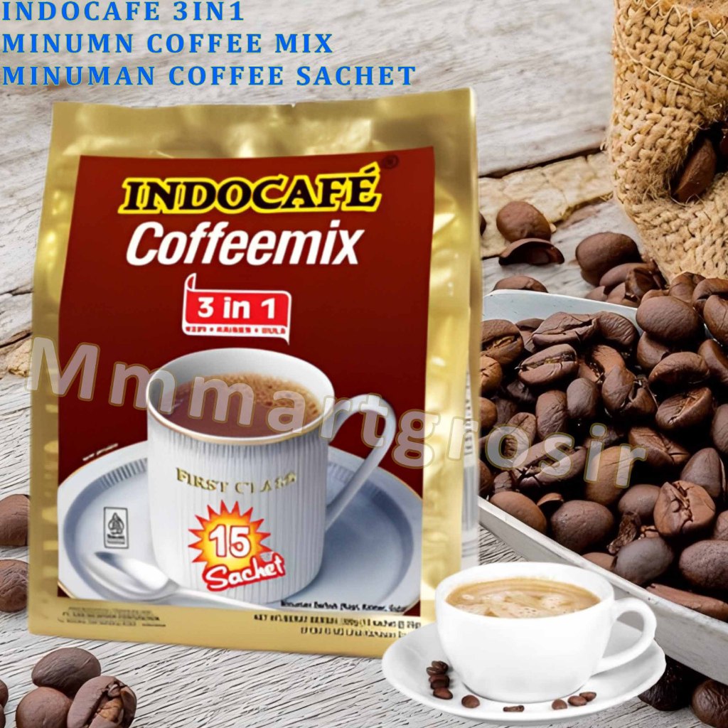 

Indocafe Coffeemix / Minuman Coffee Sachet / Minuman Coffee First Class / 3in1