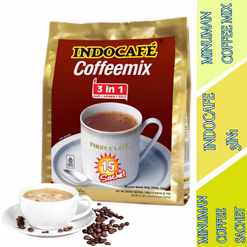 

Minuman Coffee First Class - Indocafe Coffeemix - Minuman Coffee Sachet - 3in1