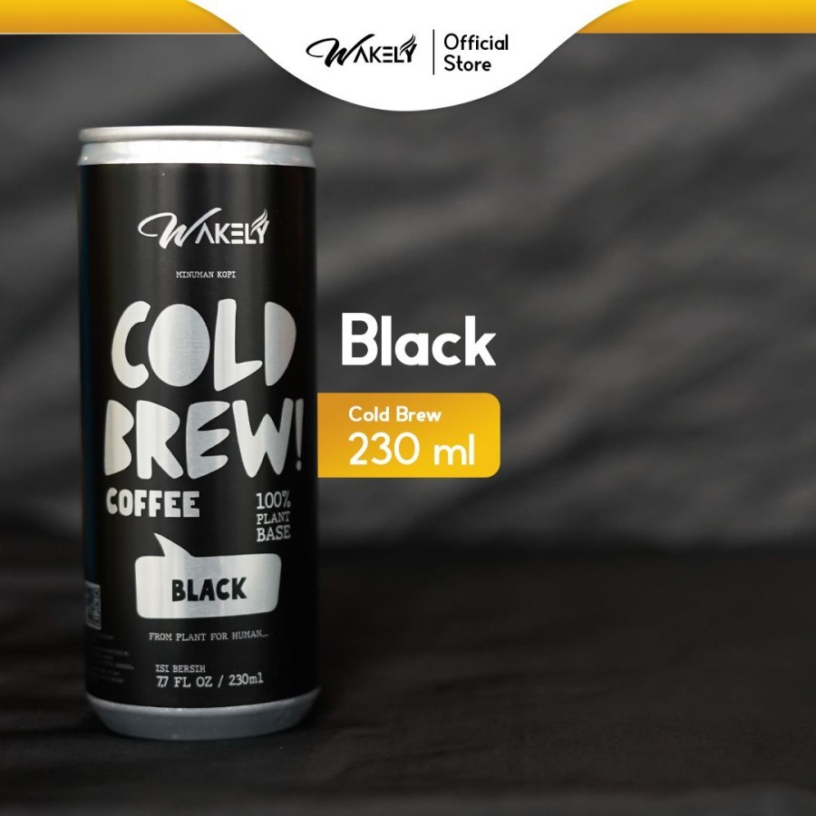 

Wakely Cold Brew Coffee Black 230ml Kopi Premium 100% Arabica Asli Indonesia