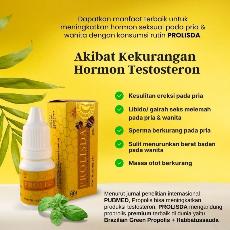 Prolisda - Propolis Penambah Hormon Testosteron Pria dan Wanita