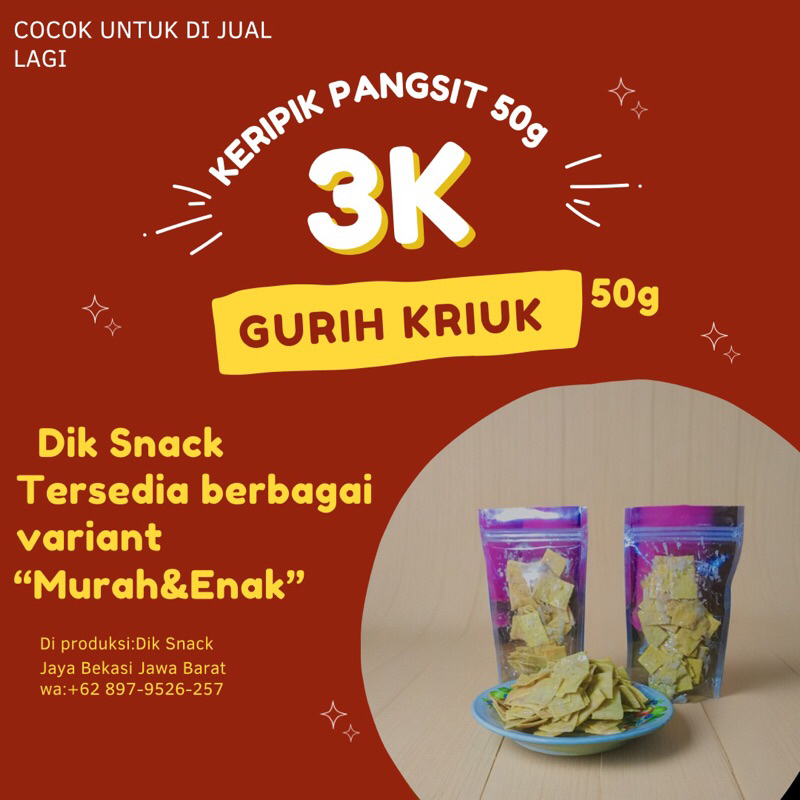 

Keripik pangsit Tiramisu 50g cocok untuk di jual lagi / snack murah