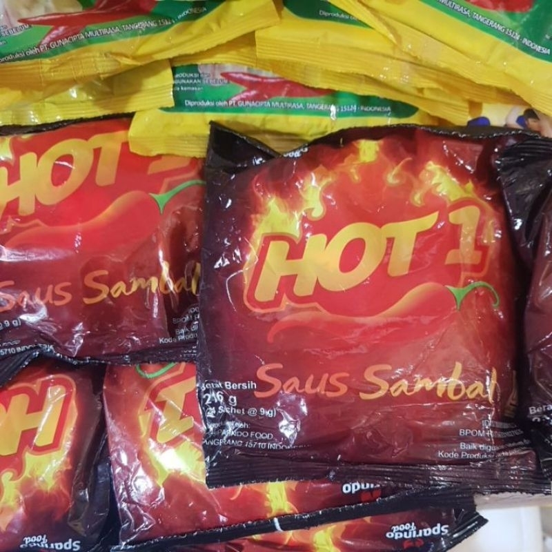 

Sauce Saset Cap Hot 1 / 1pak=24pcs