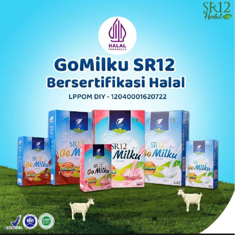 

Gomilku SR12 Susu kambing Etawa Meningkatkan Daya Tahan Tubuh BPOM Halal