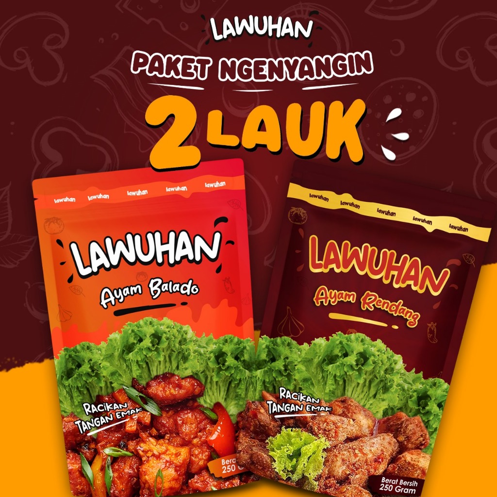 

Paket Duo Lawuhan Rendang + Balado/Lauk Siap Saji Paket(250gr)