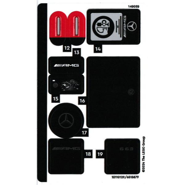 Lego Sticker Part 76924stk02 Sticker Sheet for Set 76924, Sheet 2 - (10110129/6515879)