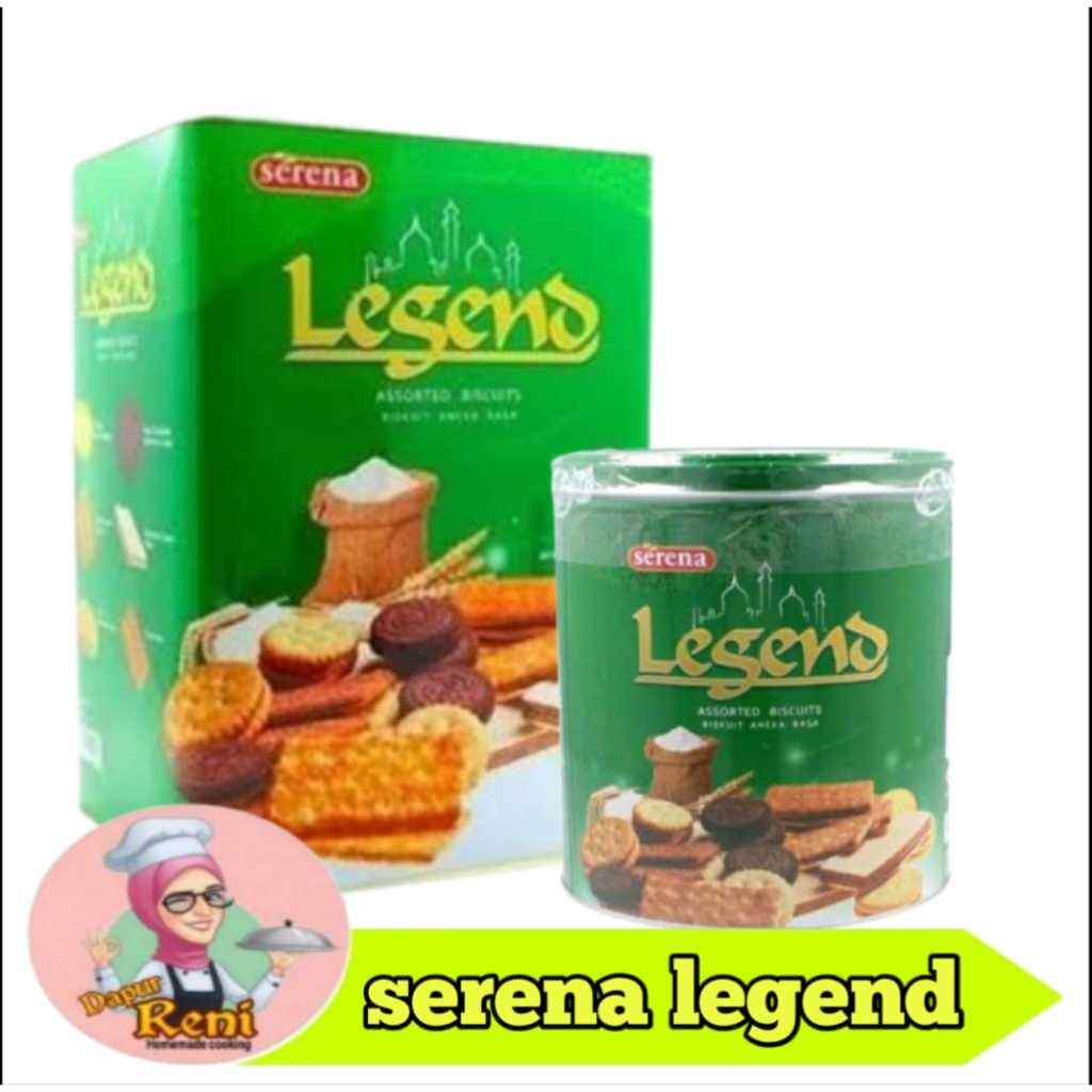 

Serena legend biskuit assorted kemasan kaleng 580g dan 287g