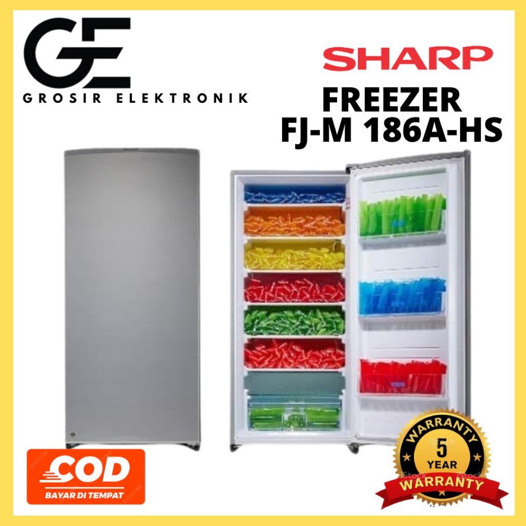 SHARP FREEZER 6 RAK FREESER ES BATU ASI FJM 186 A-HS