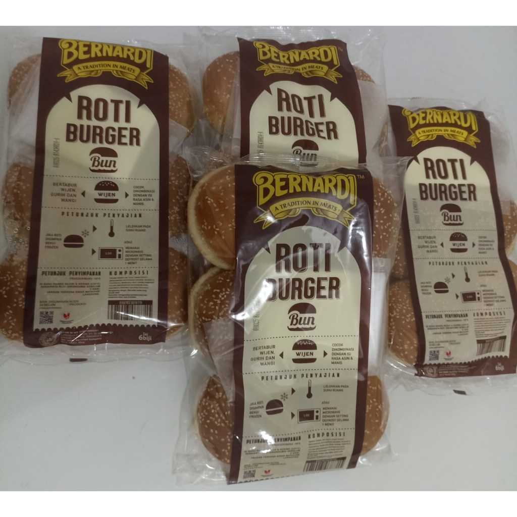 

Roti Burger Bun Bernardi Wijen 300 gram isi 6