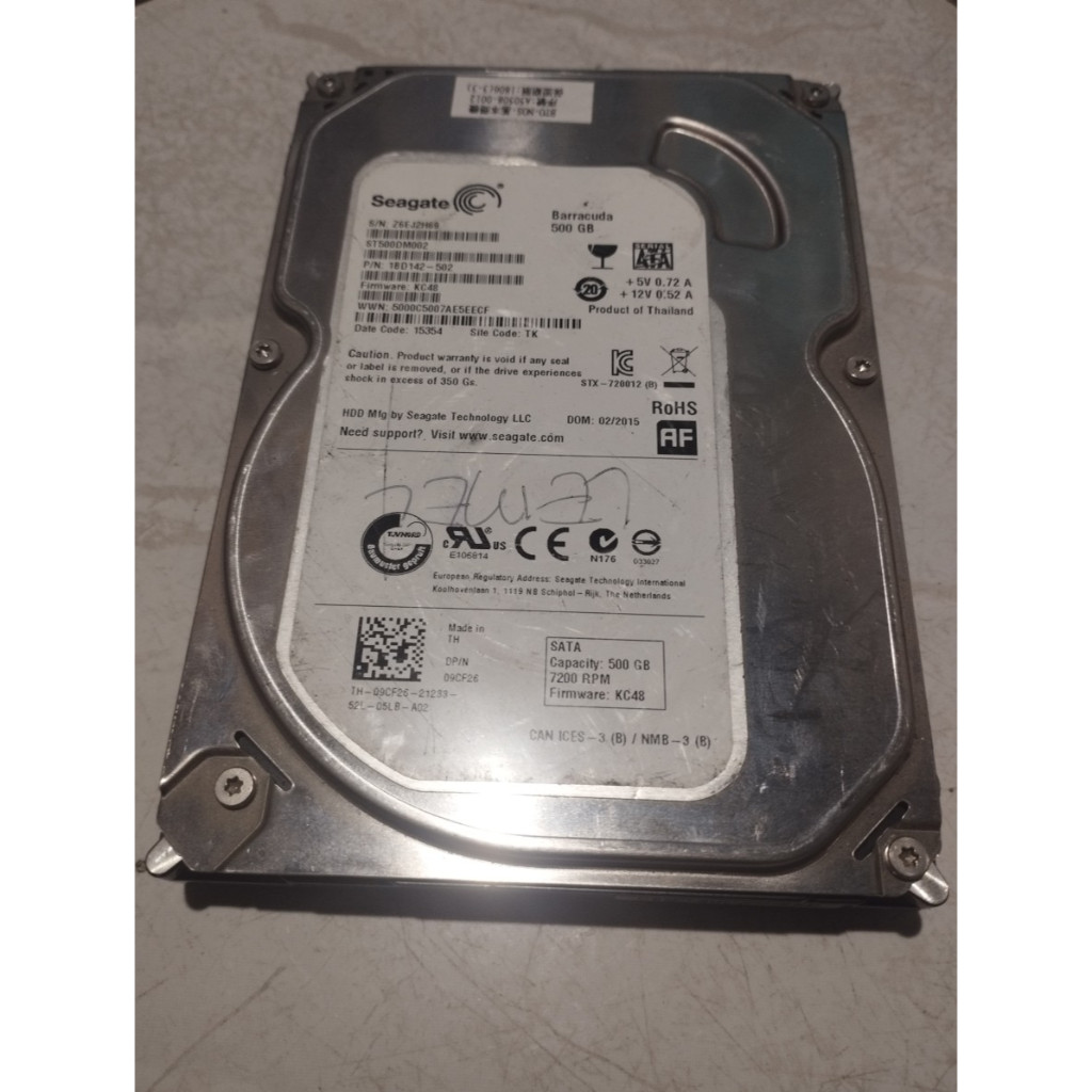 Hardisk PC/Desktop, Seagate, 500 GB, SATA, 3,5" (Barracuda) Hardisk Bekas Second Seken Murah