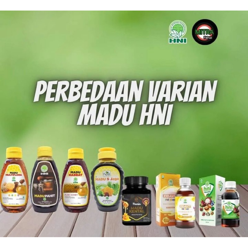 

Varian Madu HNI | Madu Multifora/Habbat/Madu Pahit/Zidavit Kids